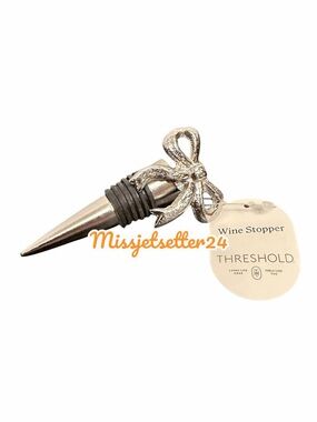 Threshold Bow Wine Stopper Silver Metal Target NEW